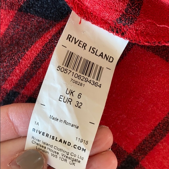 ASOS Red and Black Plaid Top - Picture 10 of 10